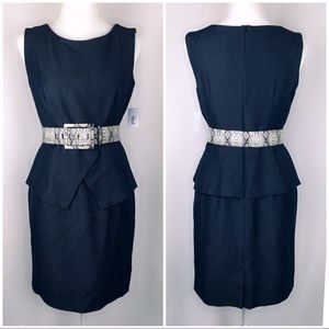 NWT Connected Dark Navy ‘Denim’ Peplum Dress
